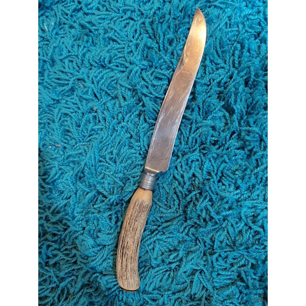 Boker Stag Handle Fixed Blade Knife USA No Sheath